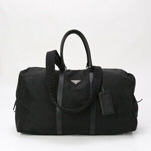 Prada Tessuto Nylon Triangle Logo Bag Crossbody Travel Black